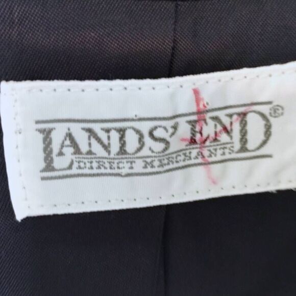 Lands End Womens Blazer Sz 16 Navy Linen 2 Button Sport Coat Preppy Classic Ivy - Picture 8 of 14